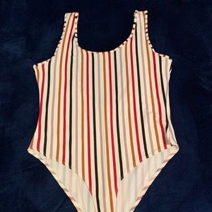Charlotte Russe Striped Bodysuit